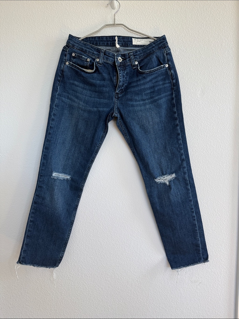 Rag & Bone Dre Low Rise Slim Boyfriend Distressed Women’s Jeans